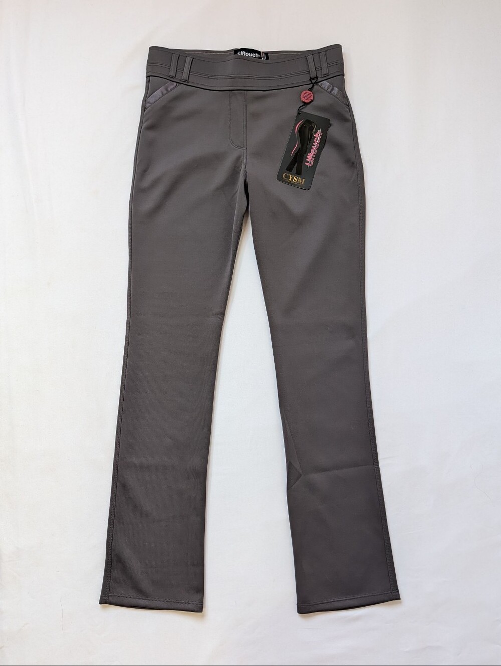 CYSM Liftouch Vennice Pants Gray Compression Shaping Straight Leg Size 2X(11-12)